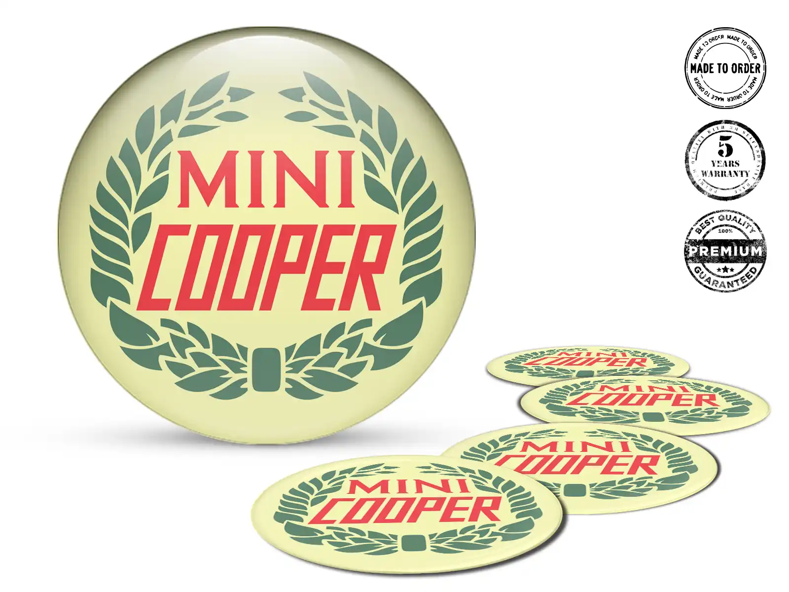 Mini Cooper Resin Domed Stickers Edition Luxury Wheel Labels